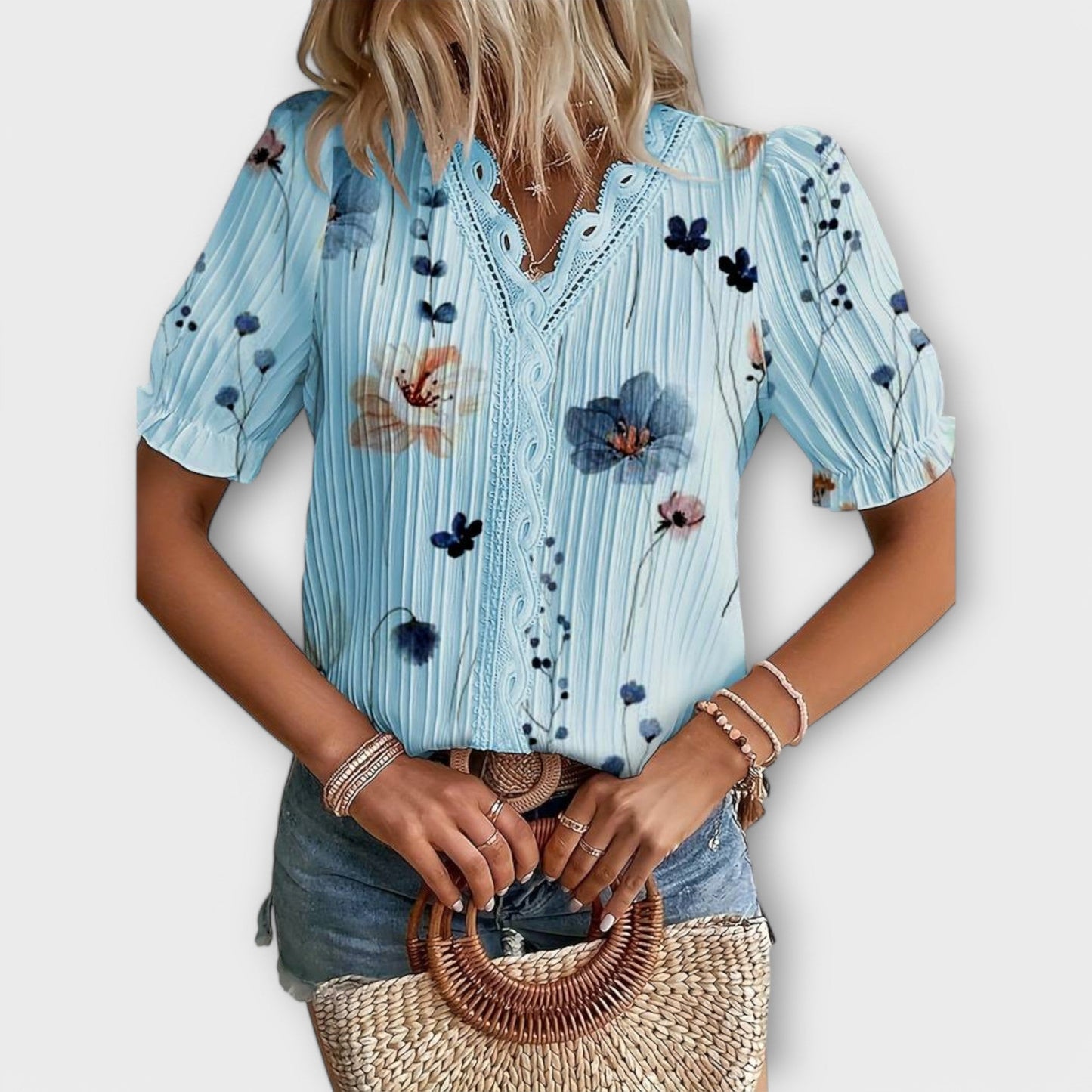 Hermina - Blusa con escote en V