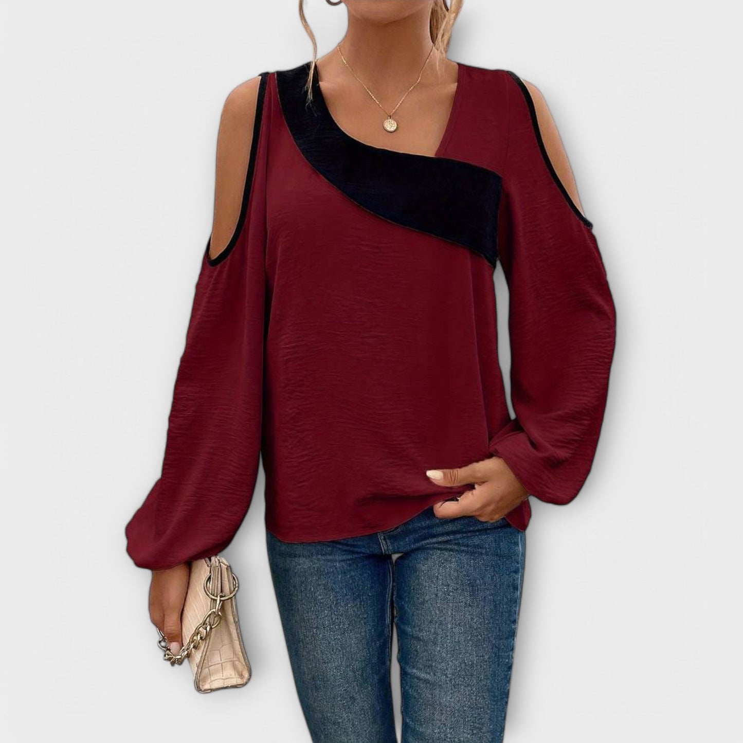 Anica - Blusa con escote cuadrado