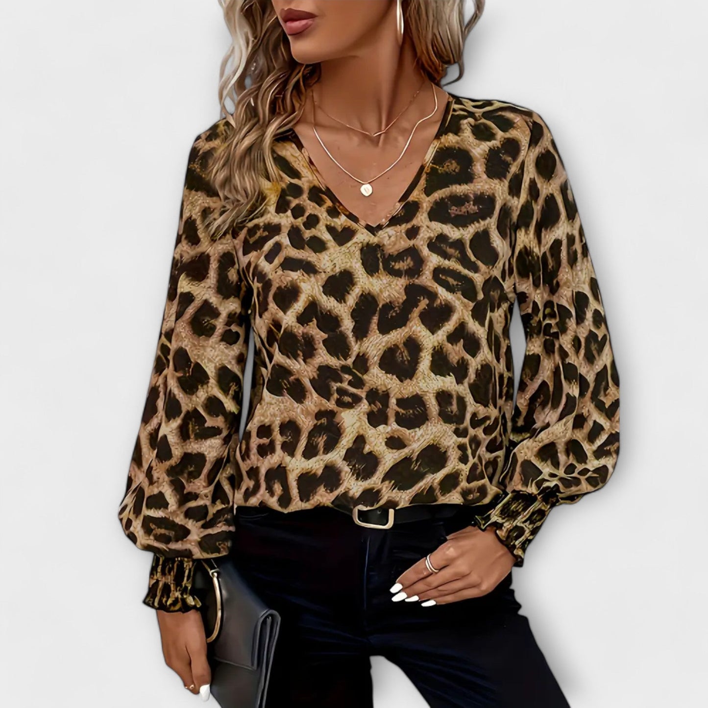 Jadranka - Blusa de Leopardo Estilizada