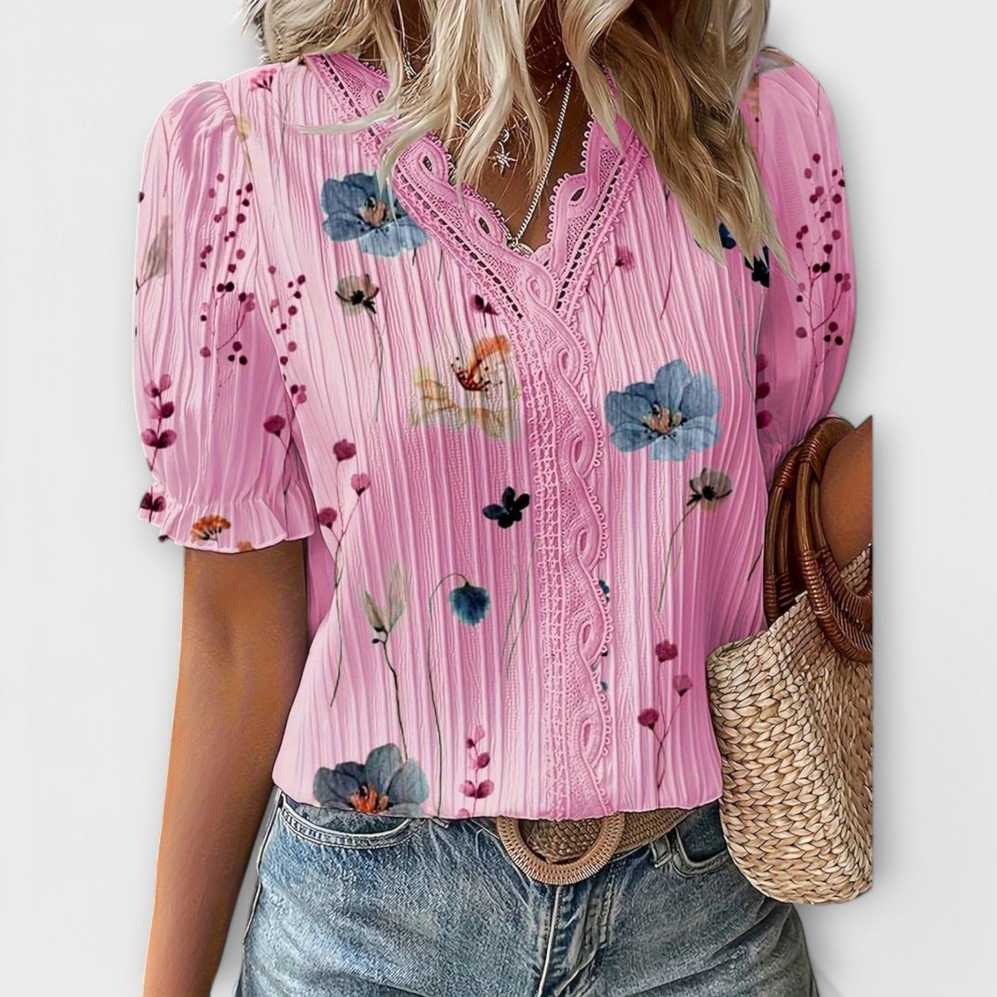 Hermina - Blusa con escote en V