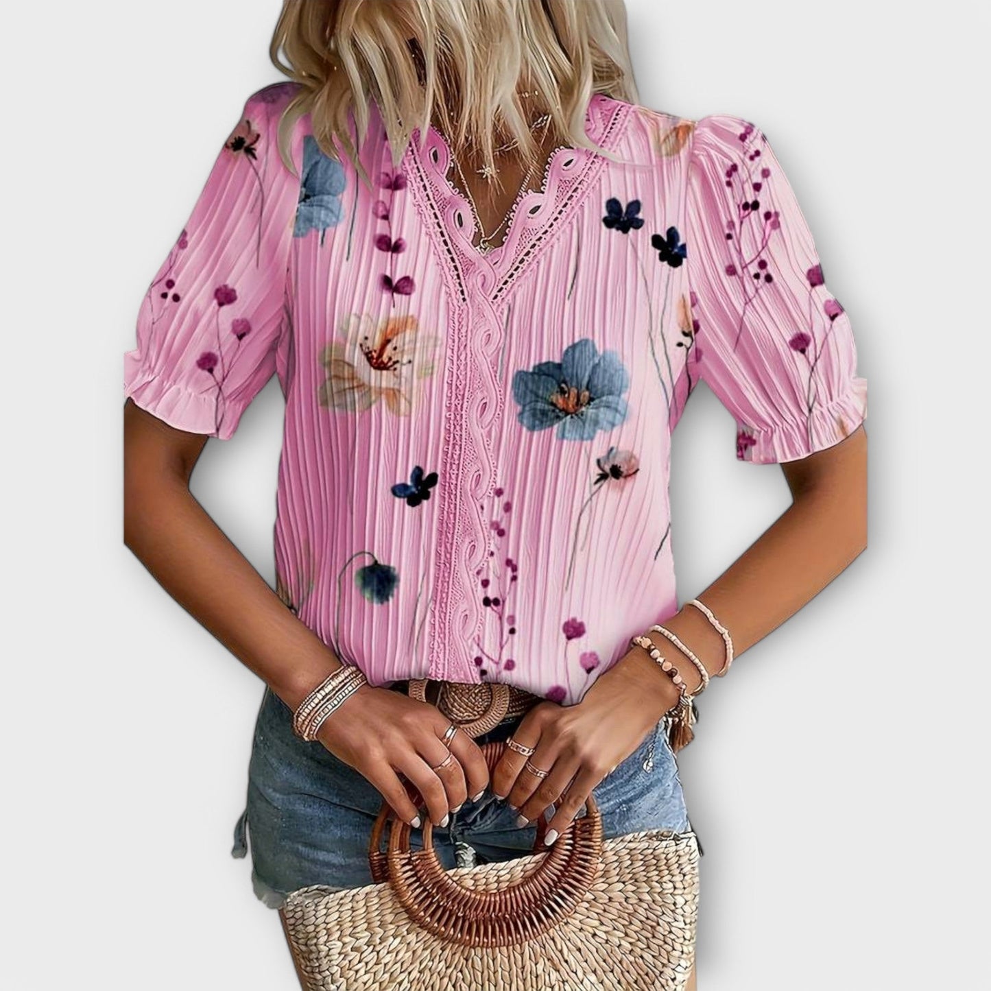 Hermina - Blusa con escote en V