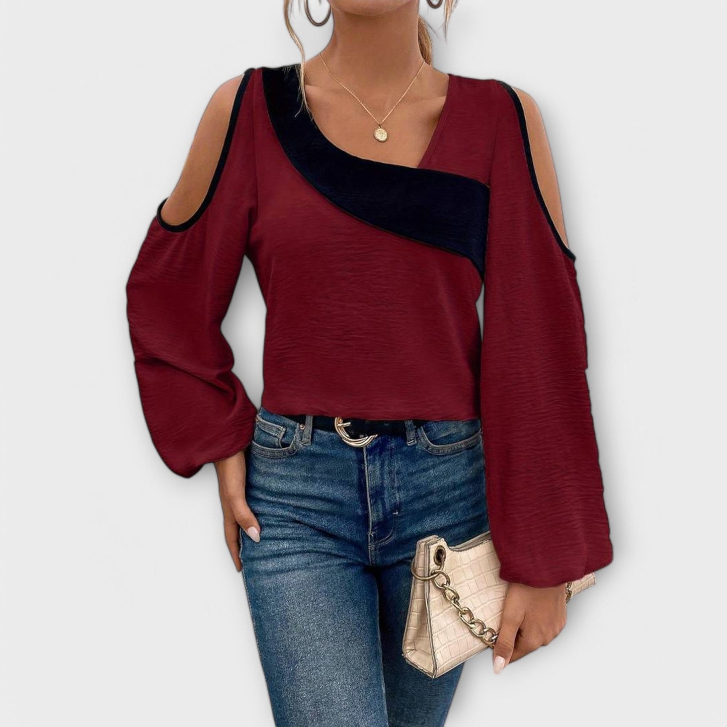 Anica - Blusa con escote cuadrado