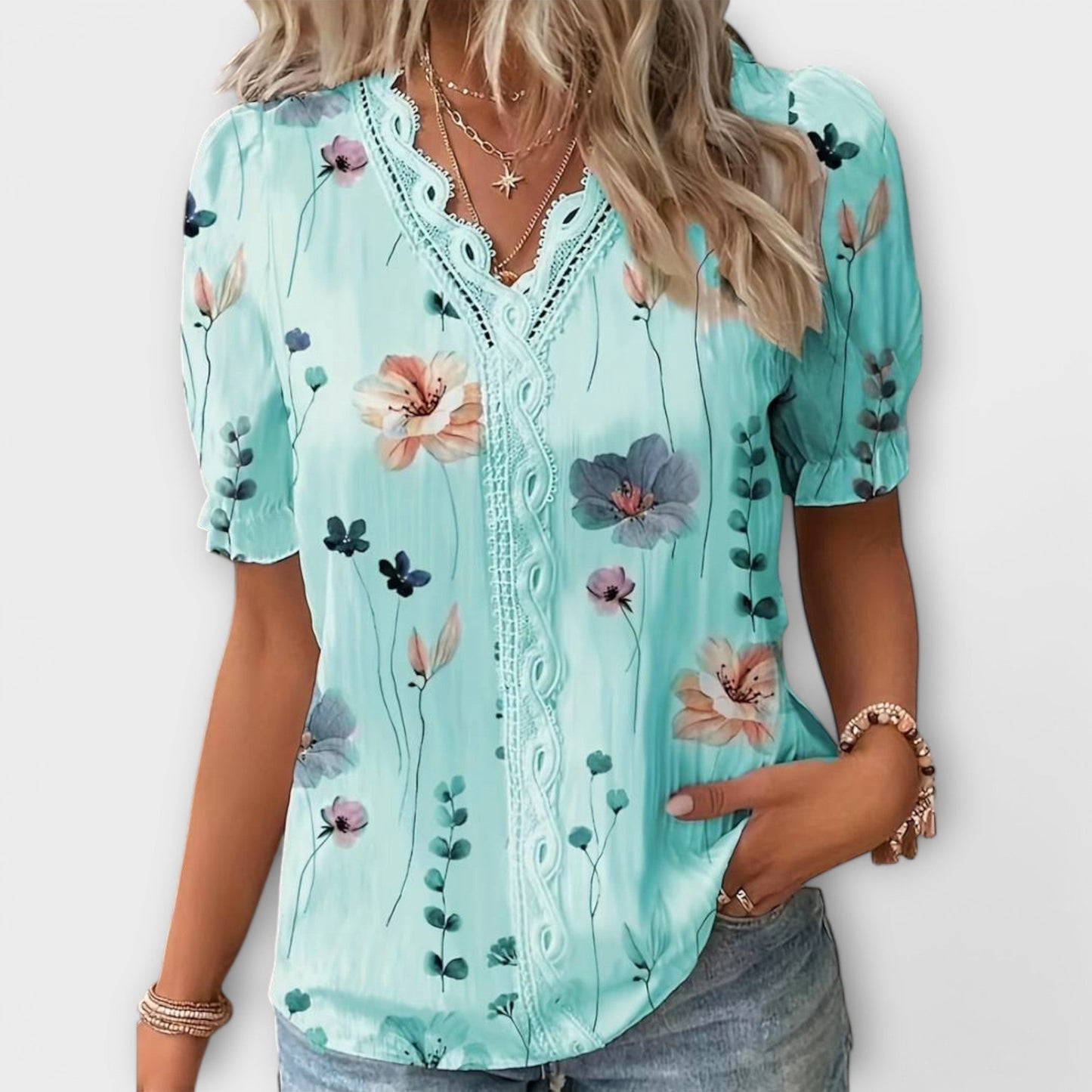Hermina - Blusa con escote en V