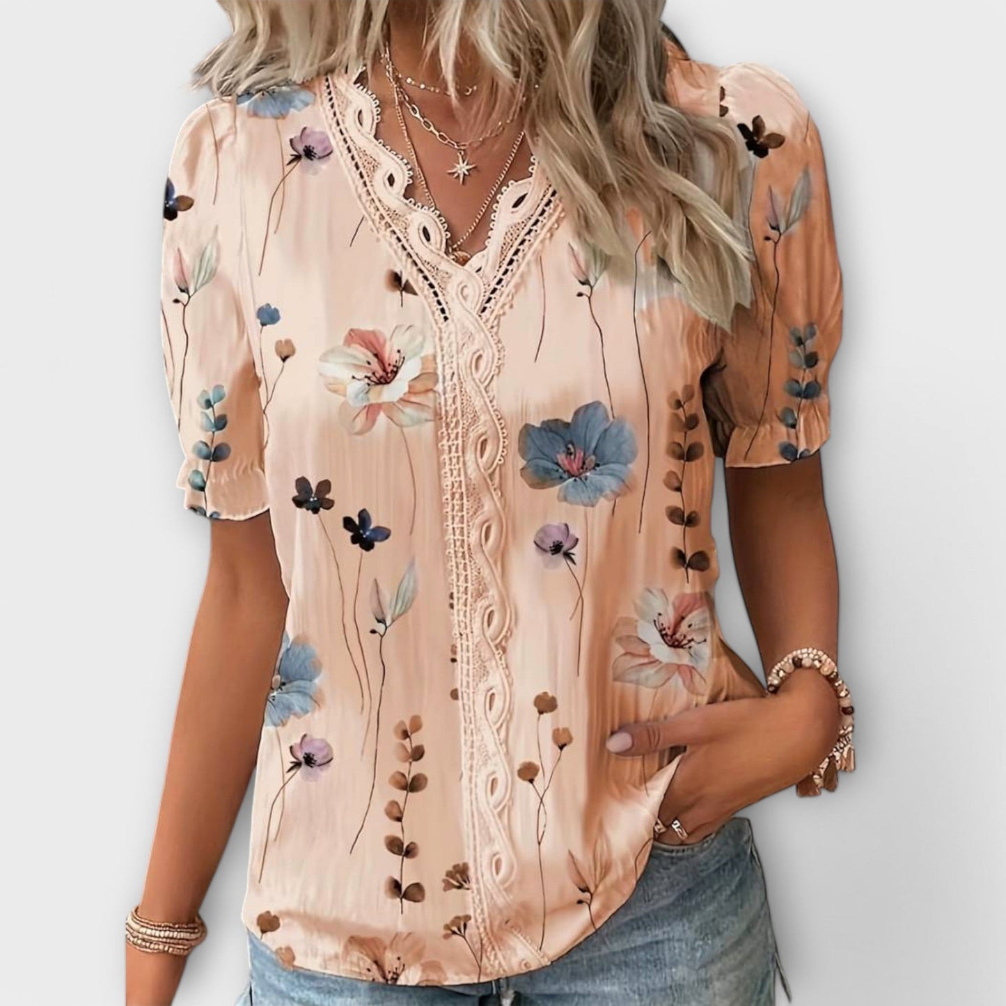 Hermina - Blusa con escote en V