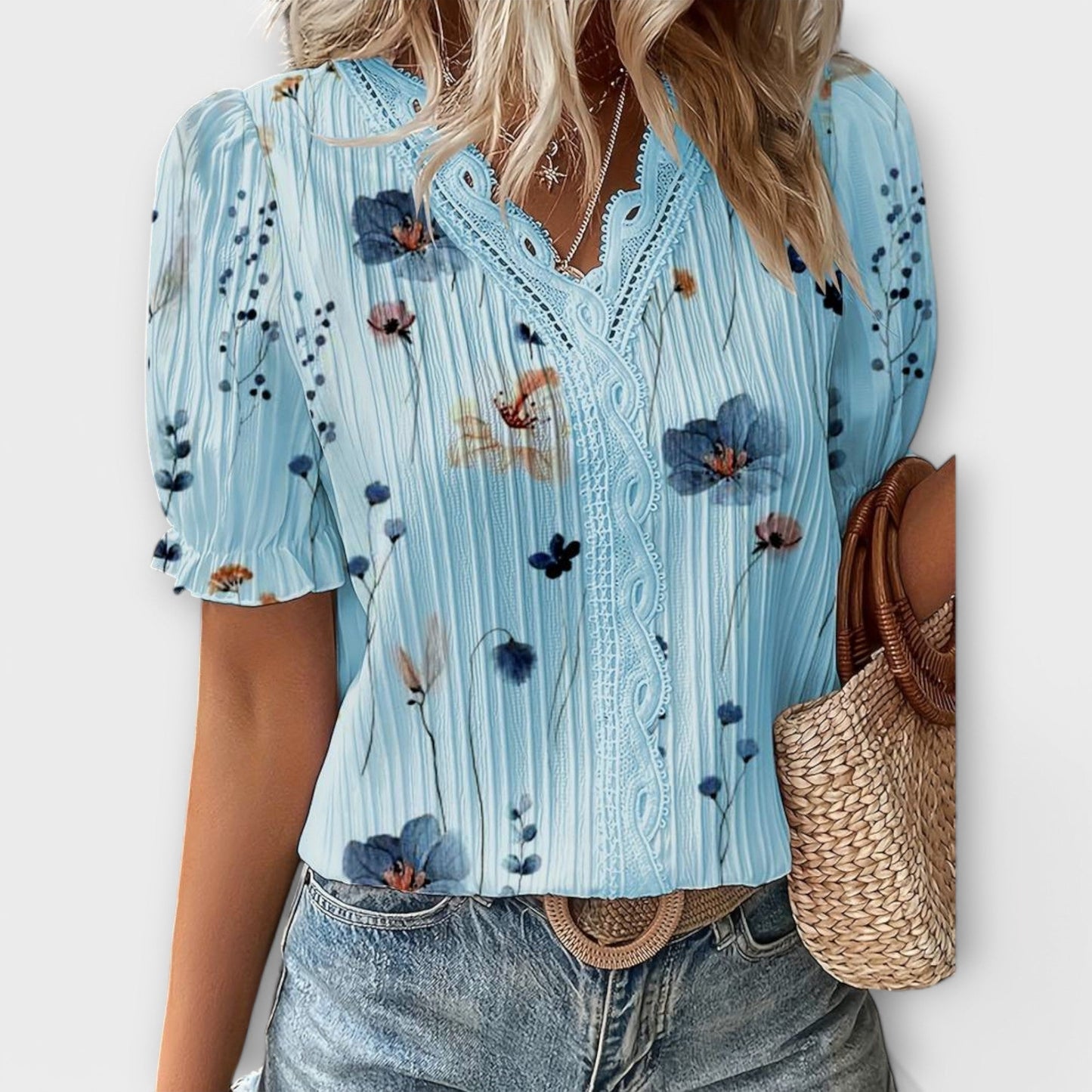 Hermina - Blusa con escote en V