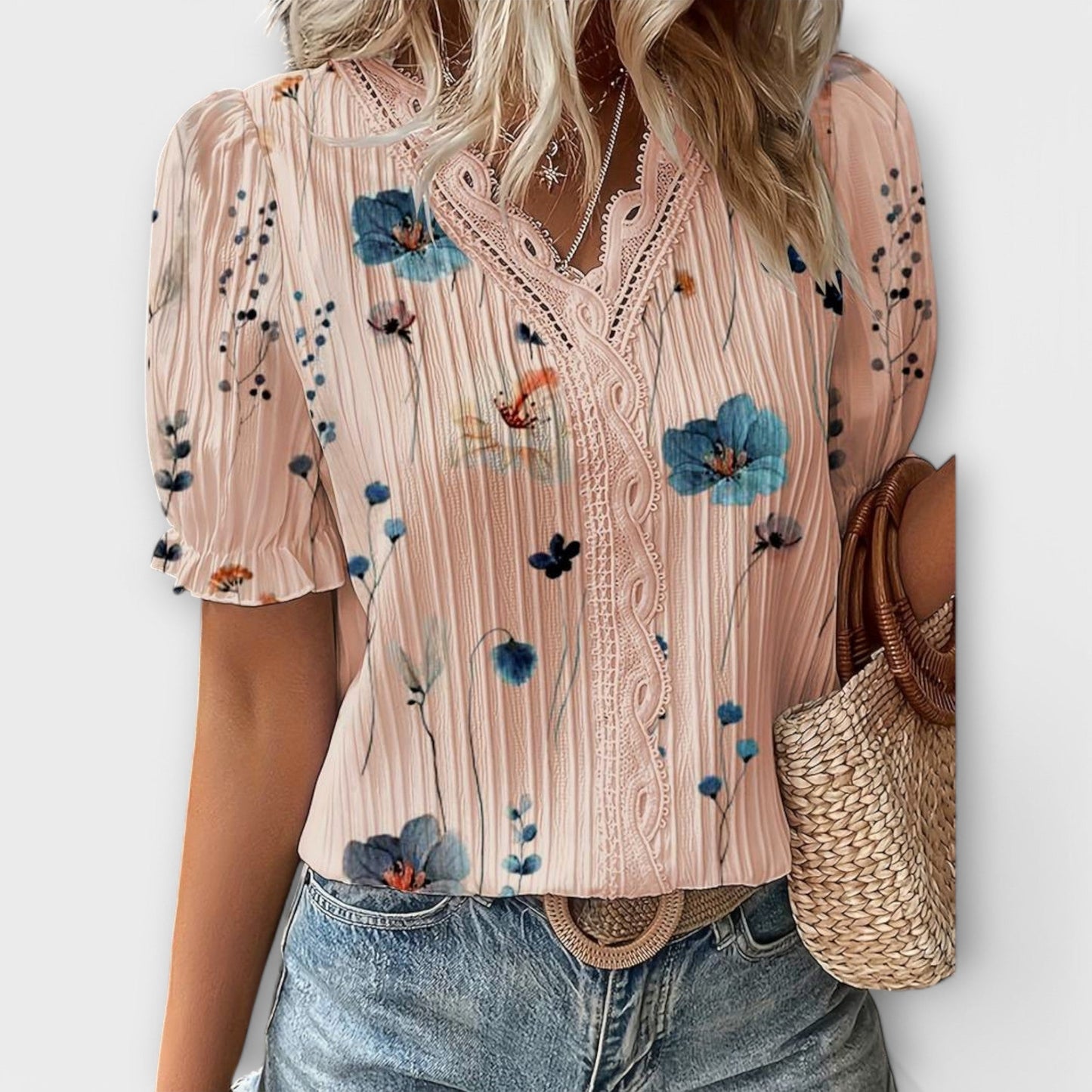 Hermina - Blusa con escote en V