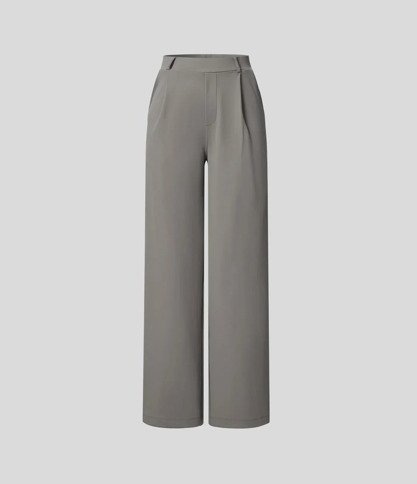 Pantalón Elegante Pierna Ancha De Tiro Alto Mujer