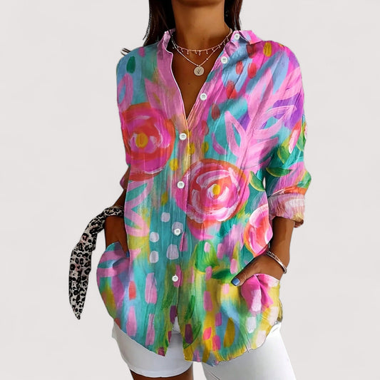 Anka – Blusa ligera en tonos coloridos