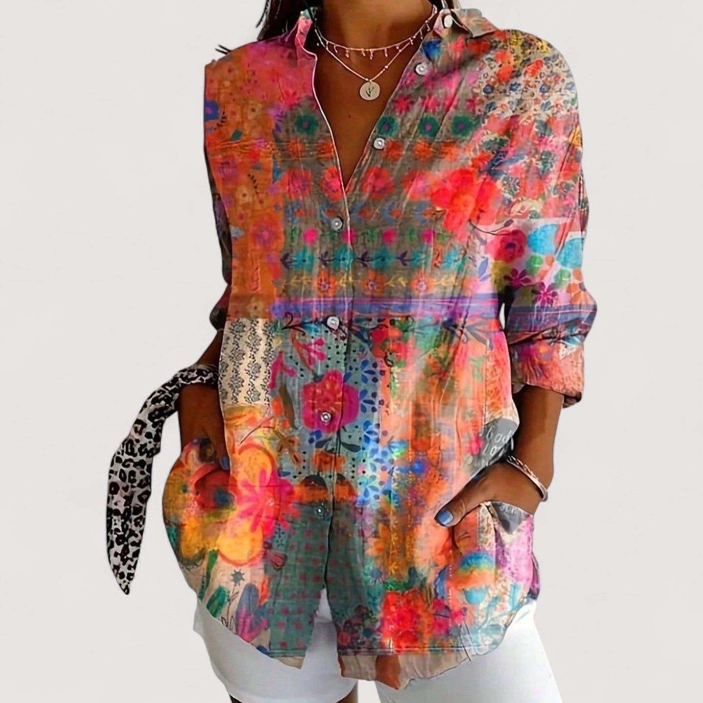 Anka – Blusa ligera en tonos coloridos