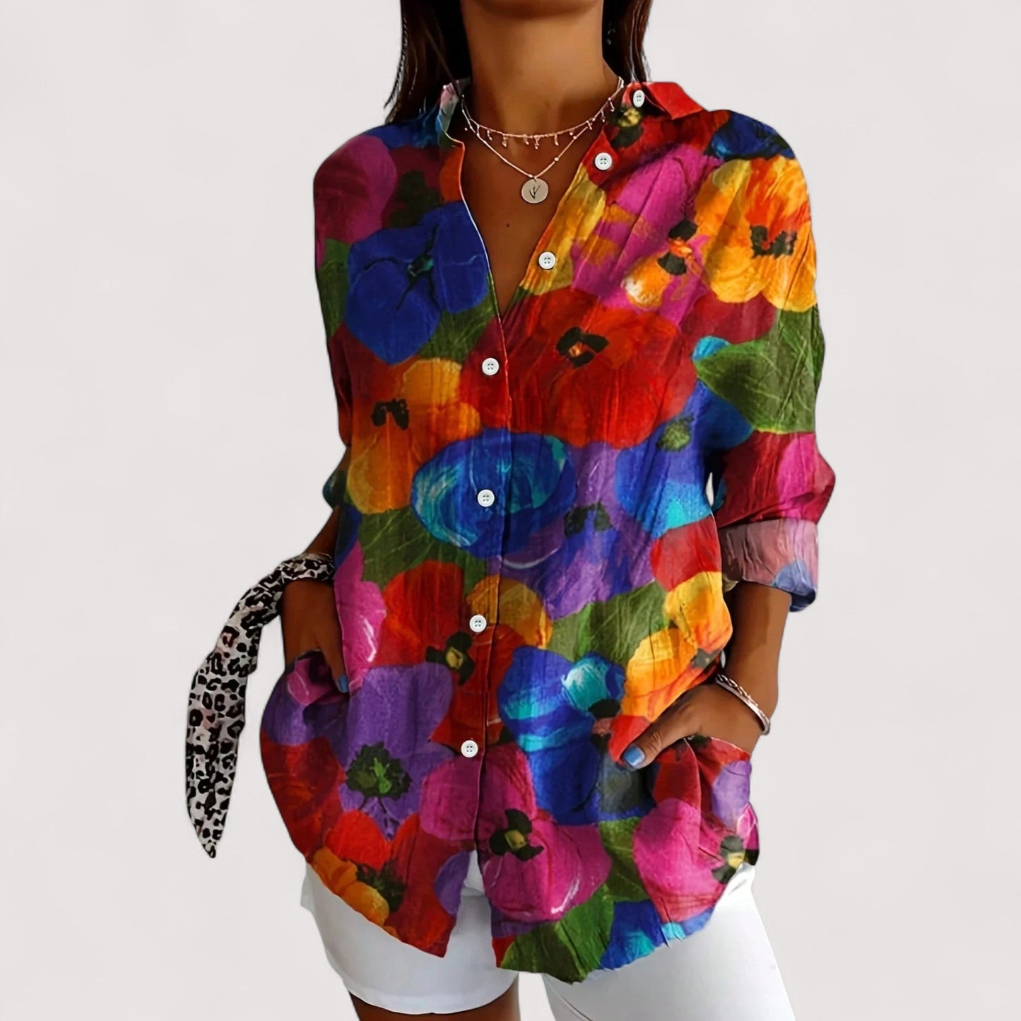 Anka – Blusa ligera en tonos coloridos