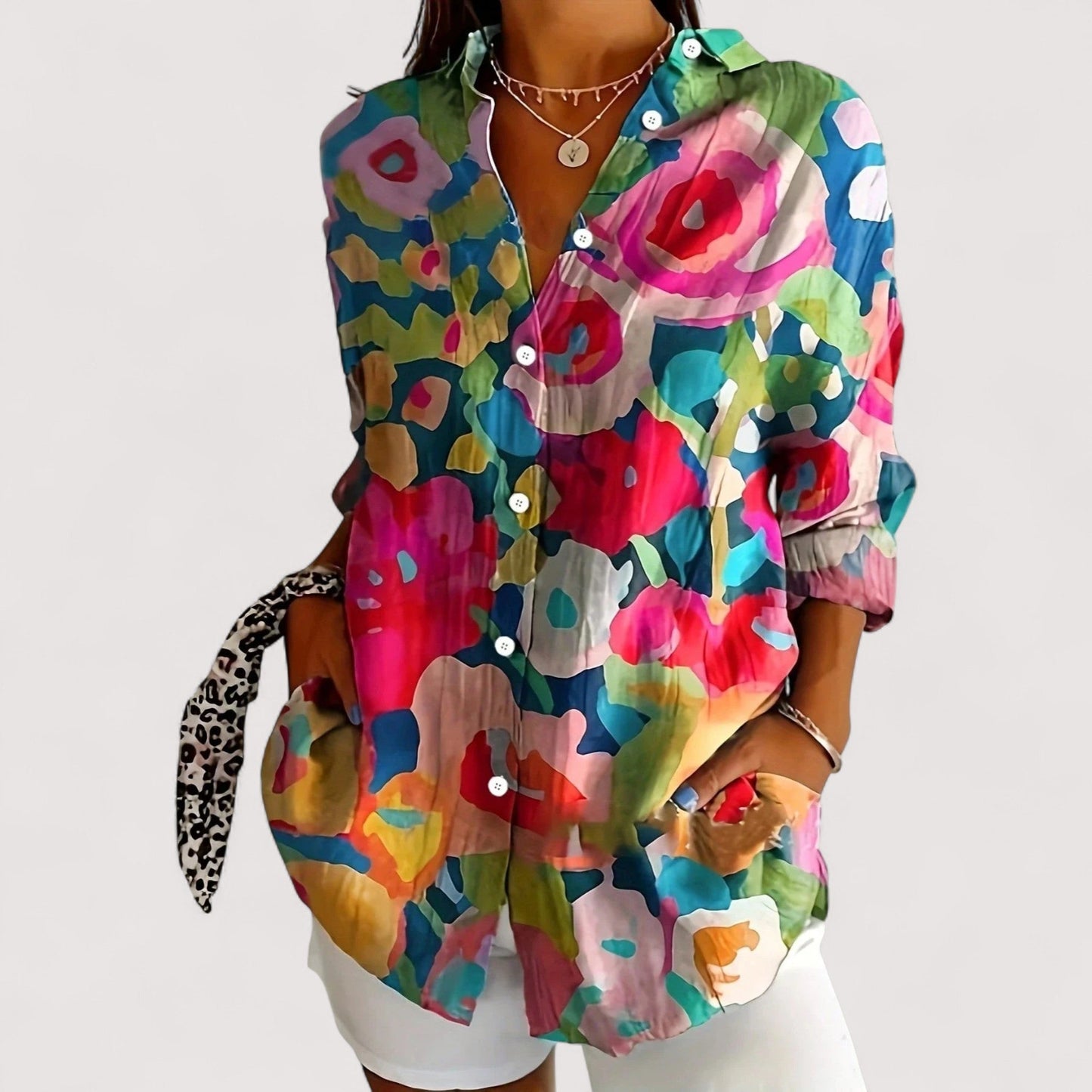 Anka – Blusa ligera en tonos coloridos