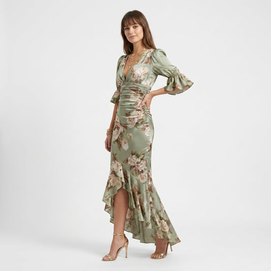 Anastasia | Vestido Largo con Estampado Floral