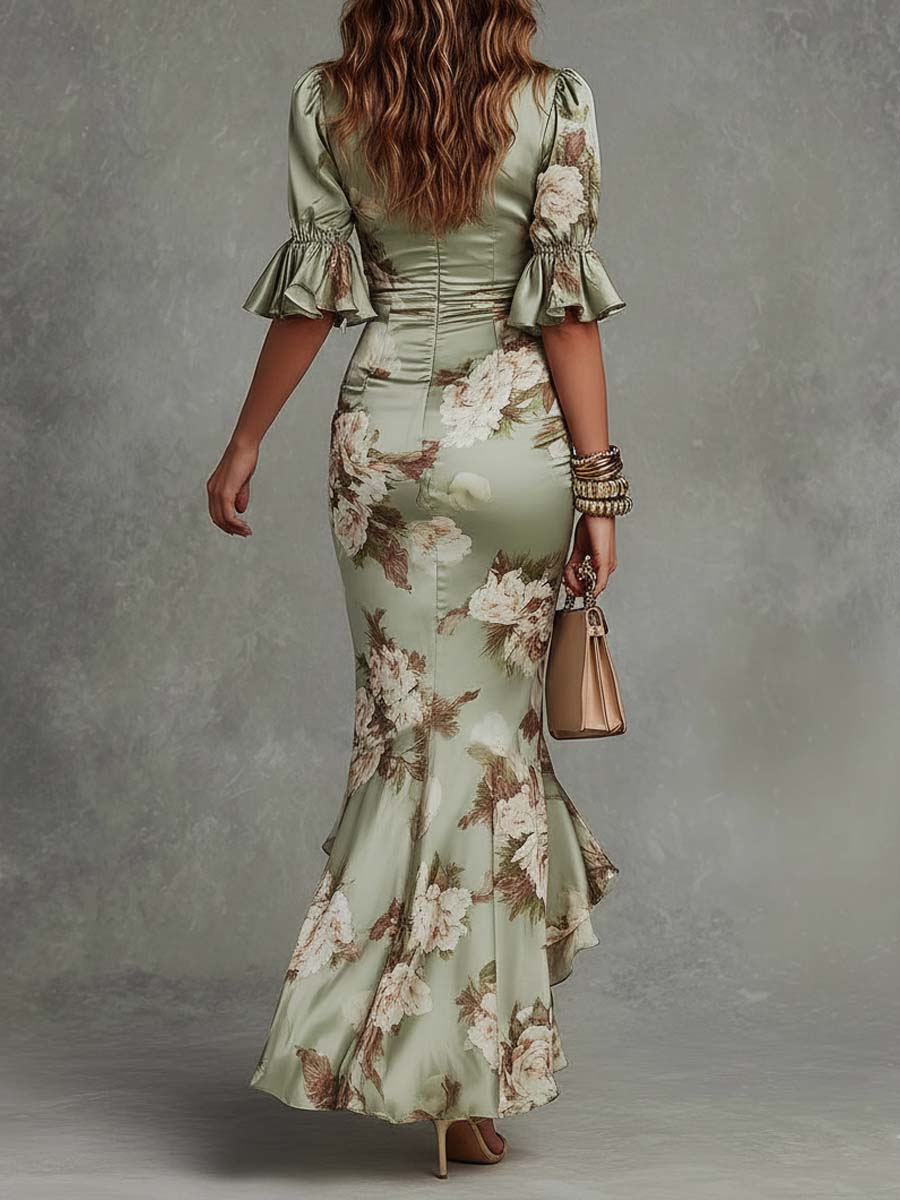 Anastasia | Vestido Largo con Estampado Floral