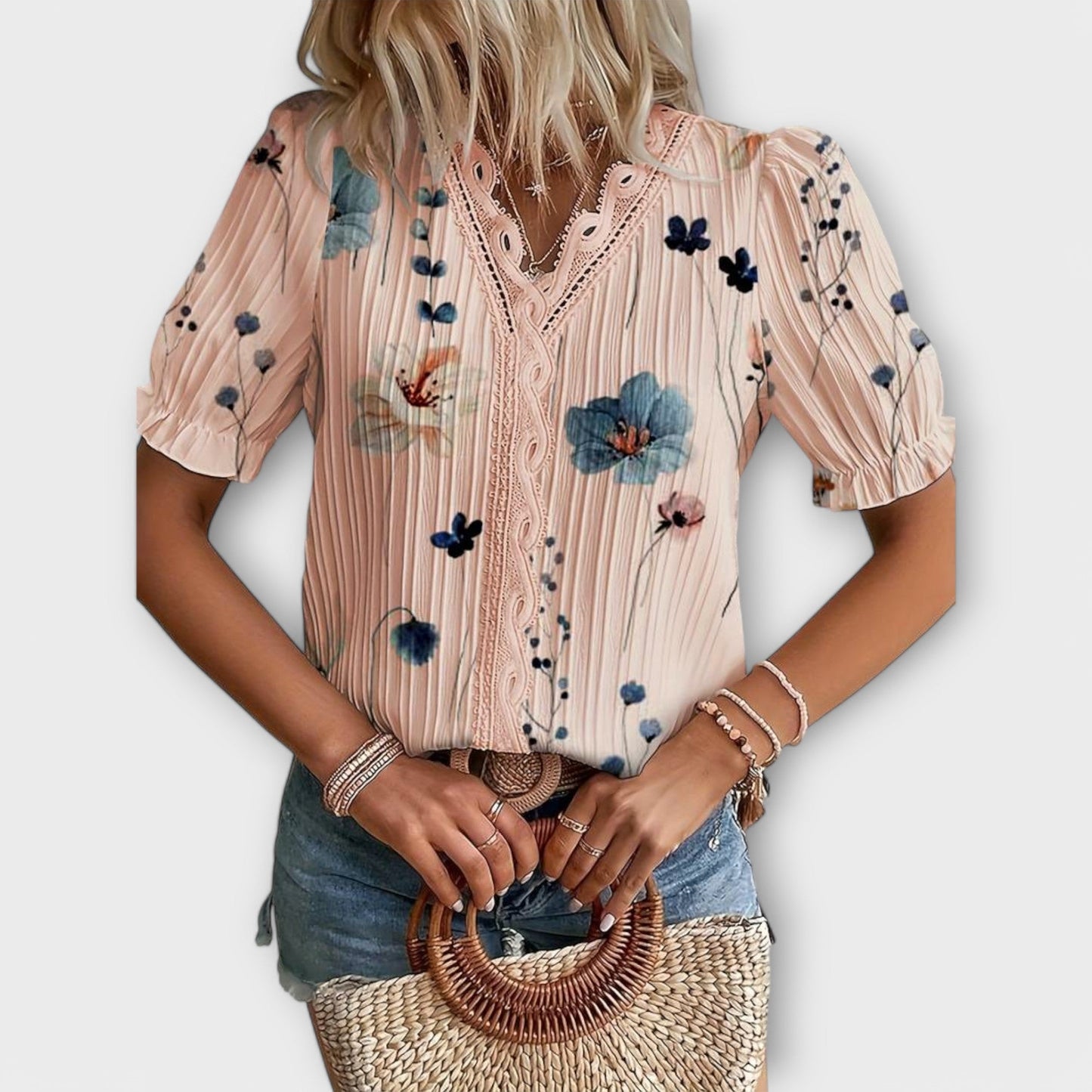Hermina - Blusa con escote en V