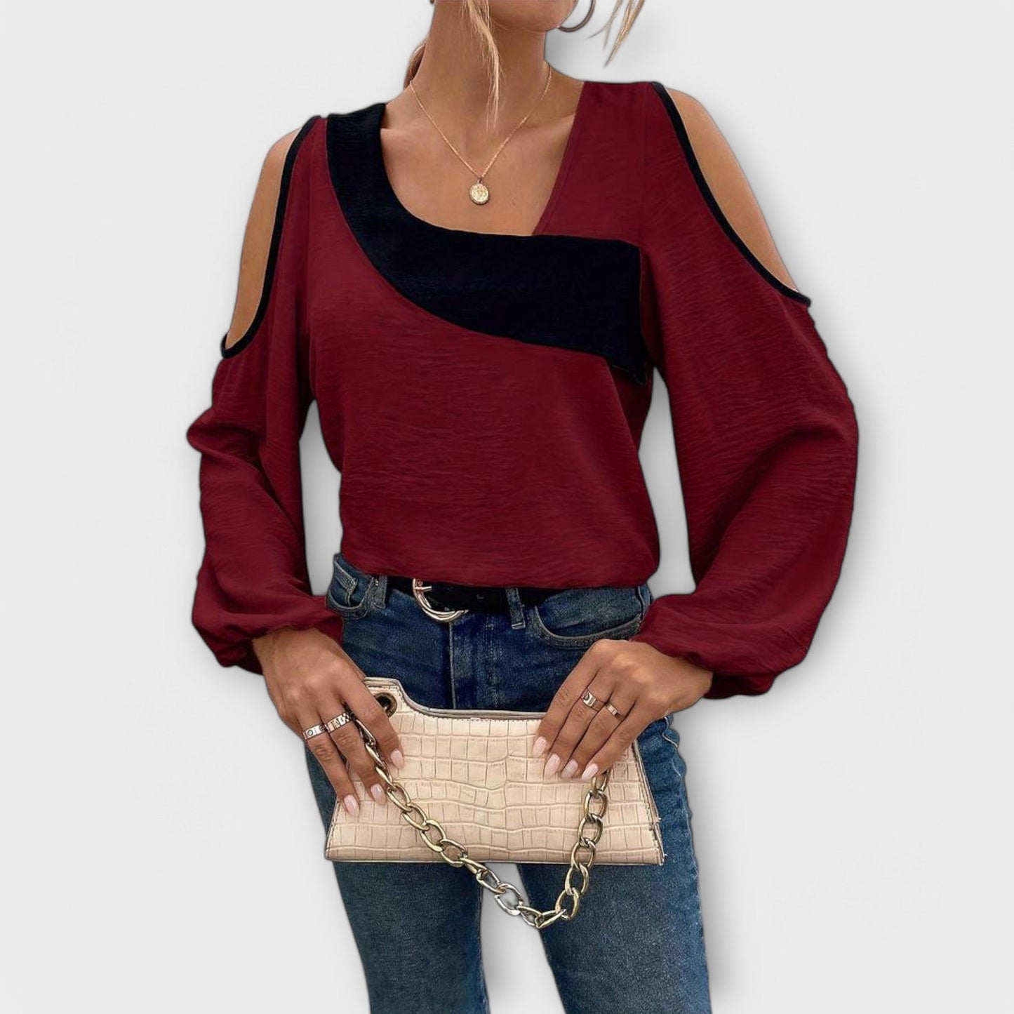 Anica - Blusa con escote cuadrado