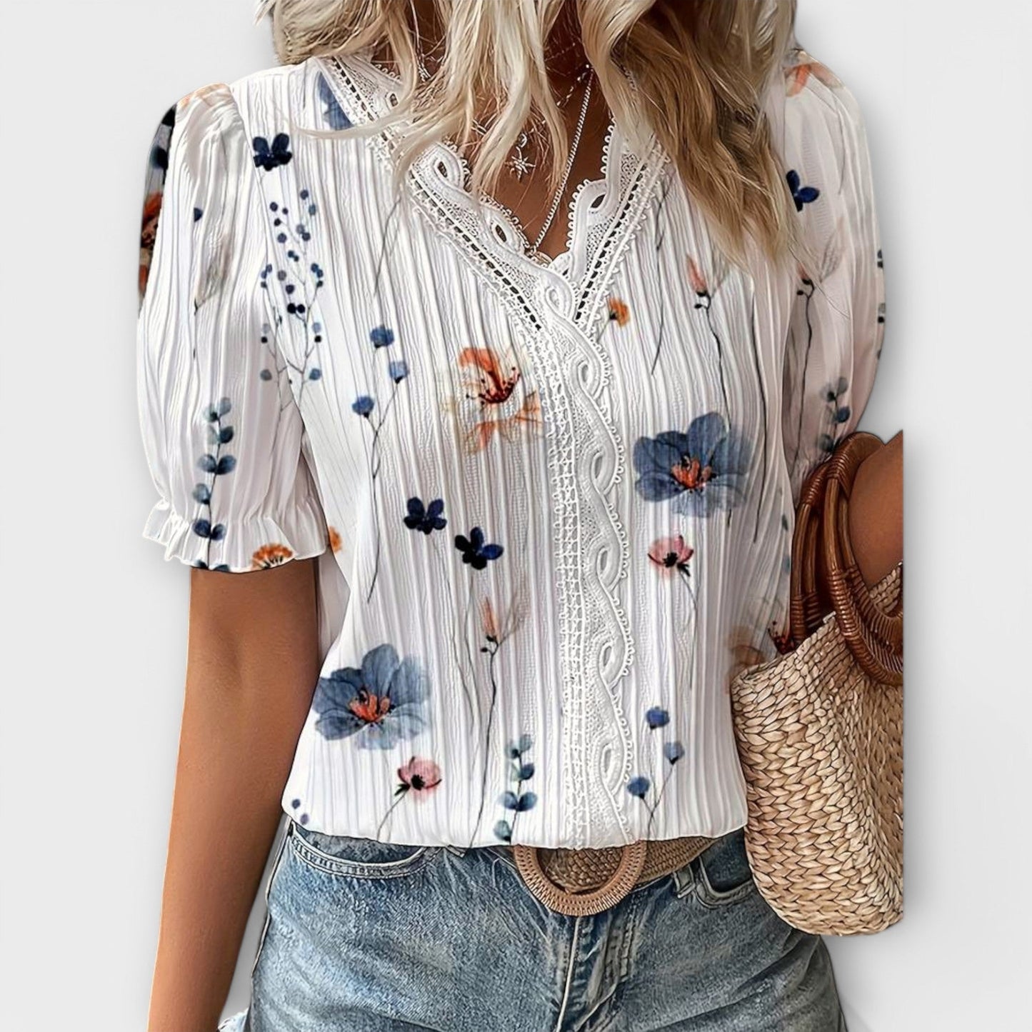 Hermina - Blusa con escote en V