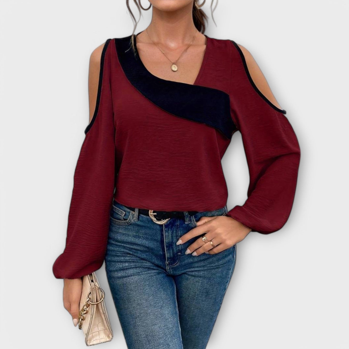 Anica - Blusa con escote cuadrado